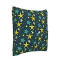 thumbnail image 3 of LNWH Green Vintage Star Throw Pillow Covers, Square Soft Linen Decorative Pillow Cases, 18"x18", 3 of 8