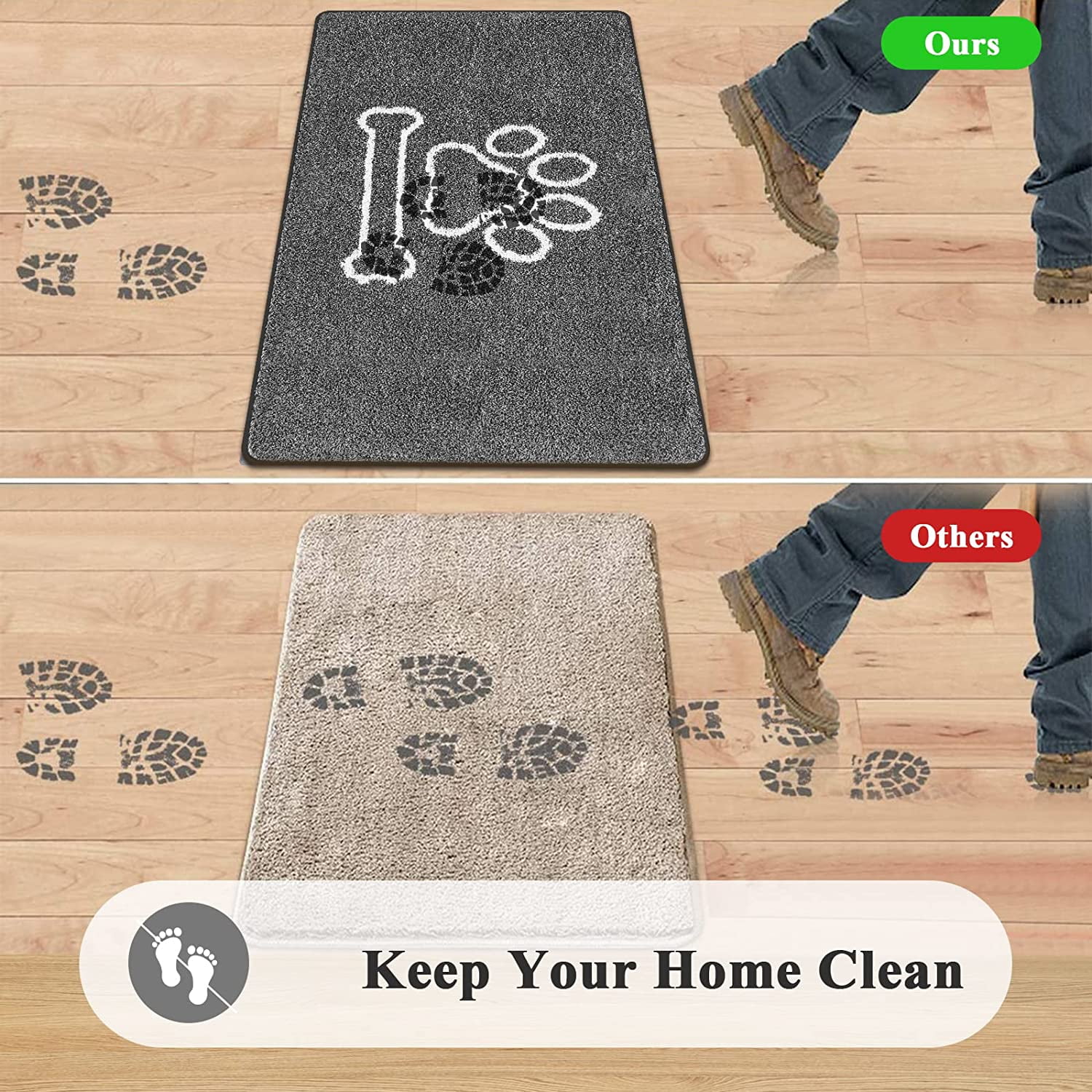 This doormat with 17,000 reviews traps dirt and snow so my floors are clean