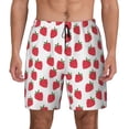 thumbnail image 2 of Goofa Cartoon Strawberry Printed Men's Swim Trunks Board Shorts Quick Dry Mens Swimming Trunks with Compression Liner,Breathable Fit Hawaii Beach Shorts-Large, 2 of 9