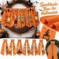 thumbnail image 2 of Wreath Sash for Front Door Halloween Printed Decorative Fabric for Home Porch Hanging Holiday Season Accent for Indoor and Outdoor Halloween Party Use, 2 of 8