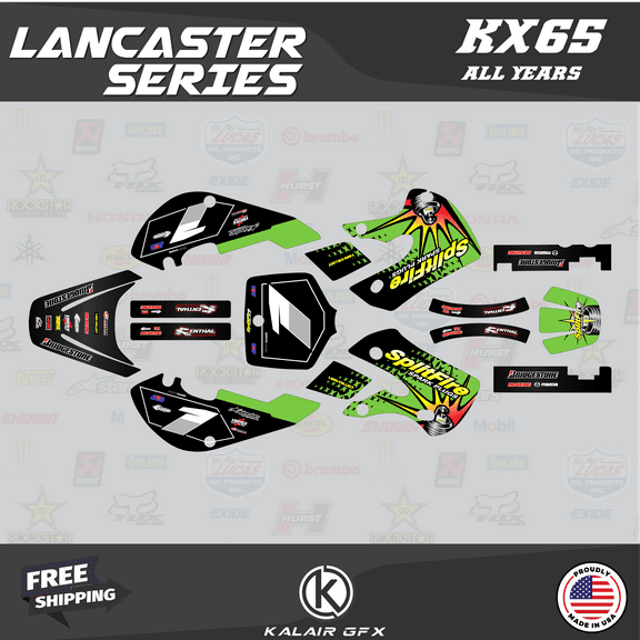 Kalair GFX Graphics Kit for Kawasaki KX65 (1999-2023) Lancaster Series