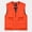 Orange, variant on Men's Fishing Vest Utility Safari Travel Vest with Pockets Outdoor Work Fly Summer Vest Army Green 4(L)
