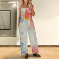 thumbnail image 2 of Dyegold Jumpsuits for Women Casual, Womens Jumpers And Rompers Casual Loose Floral Print Fashion Comfy Summer Bibs Overalls Sleeveless ​Square Neck ​Romper, 2 of 6