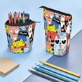 thumbnail image 5 of Lsque Funny Cats Pattern Telescopic Pencil Bag Pen Holder Stationery Case, Stand-up Retractable Transformer Bag Organizer, 5 of 6