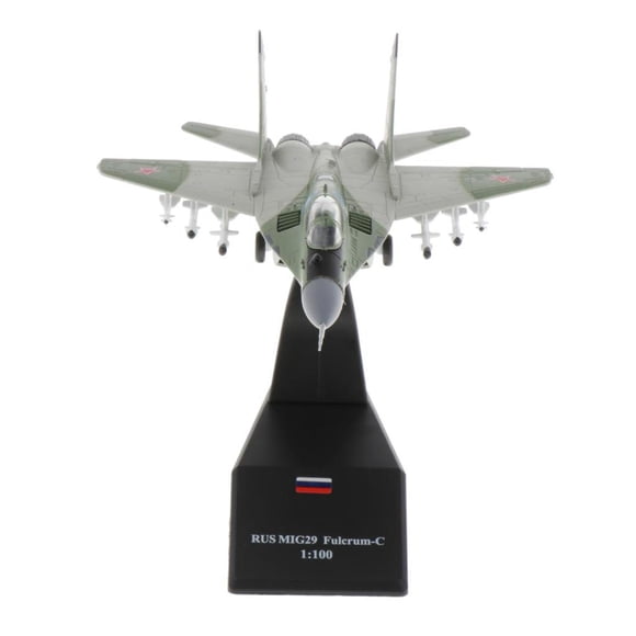 Avión de combate MIG-29 a escala 1:72 con soporte de exhibición - Decoración para el hogar