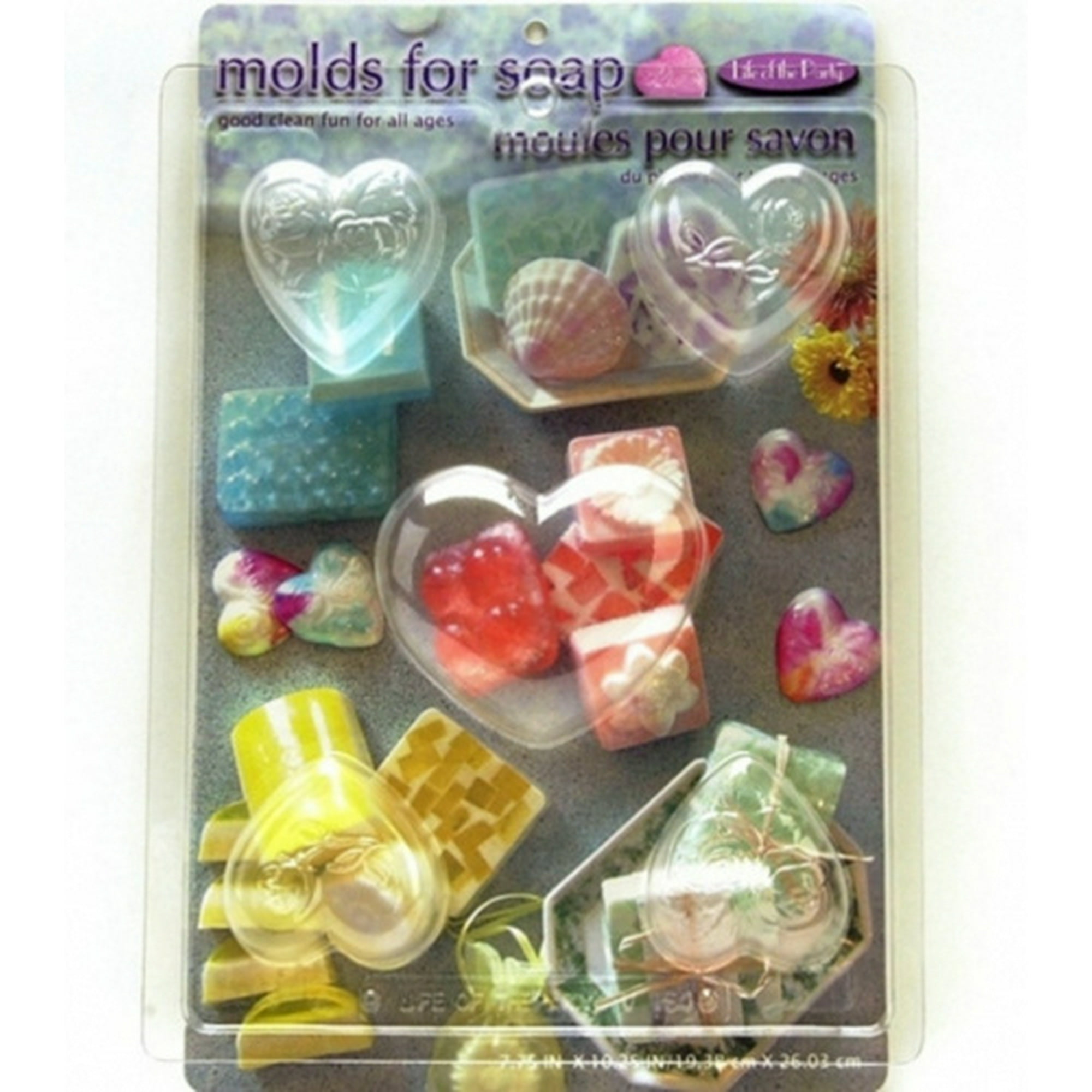 Soap Mold 7.75X10.25 5 Cavity Hearts