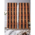 thumbnail image 3 of Burnt Orange Striped Sheer Curtains 96 Inch Length 2 Panels Set, Modern Southwest Geometric Voile Window Treatment Semi Sheer Long Curtains Drapes for Bedroom/Living Room/Kitchen 52"x96"x2, 3 of 7