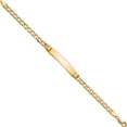 thumbnail image 2 of 14K Yellow Gold Polished Semi-Solid Cuban Id Bracelet (7 X 7) Made In United States dcid133-7, 2 of 5