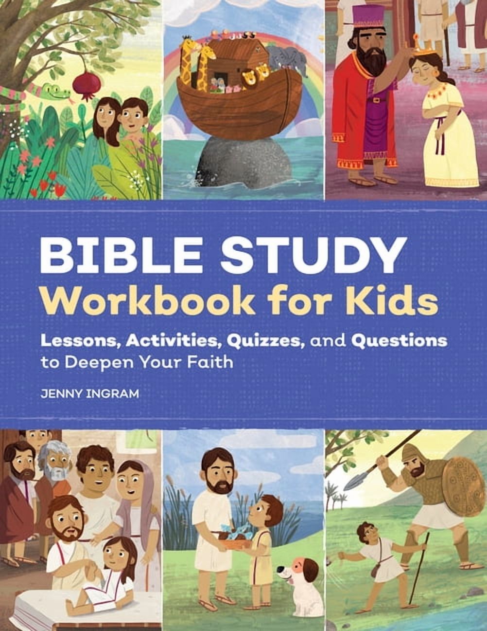 Bible Study Activity Books: Bible Study Workbook for Kids: Lessons, Activities, Quizzes, and Questions to Deepen Your Faith, (Paperback)