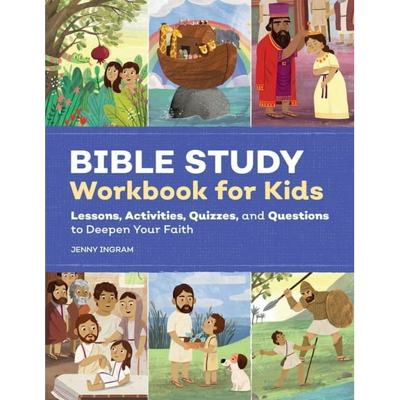 Bible Study Activity Books: Bible Study Workbook for Kids: Lessons, Activities, Quizzes, and Questions to Deepen Your Faith, (Paperback)