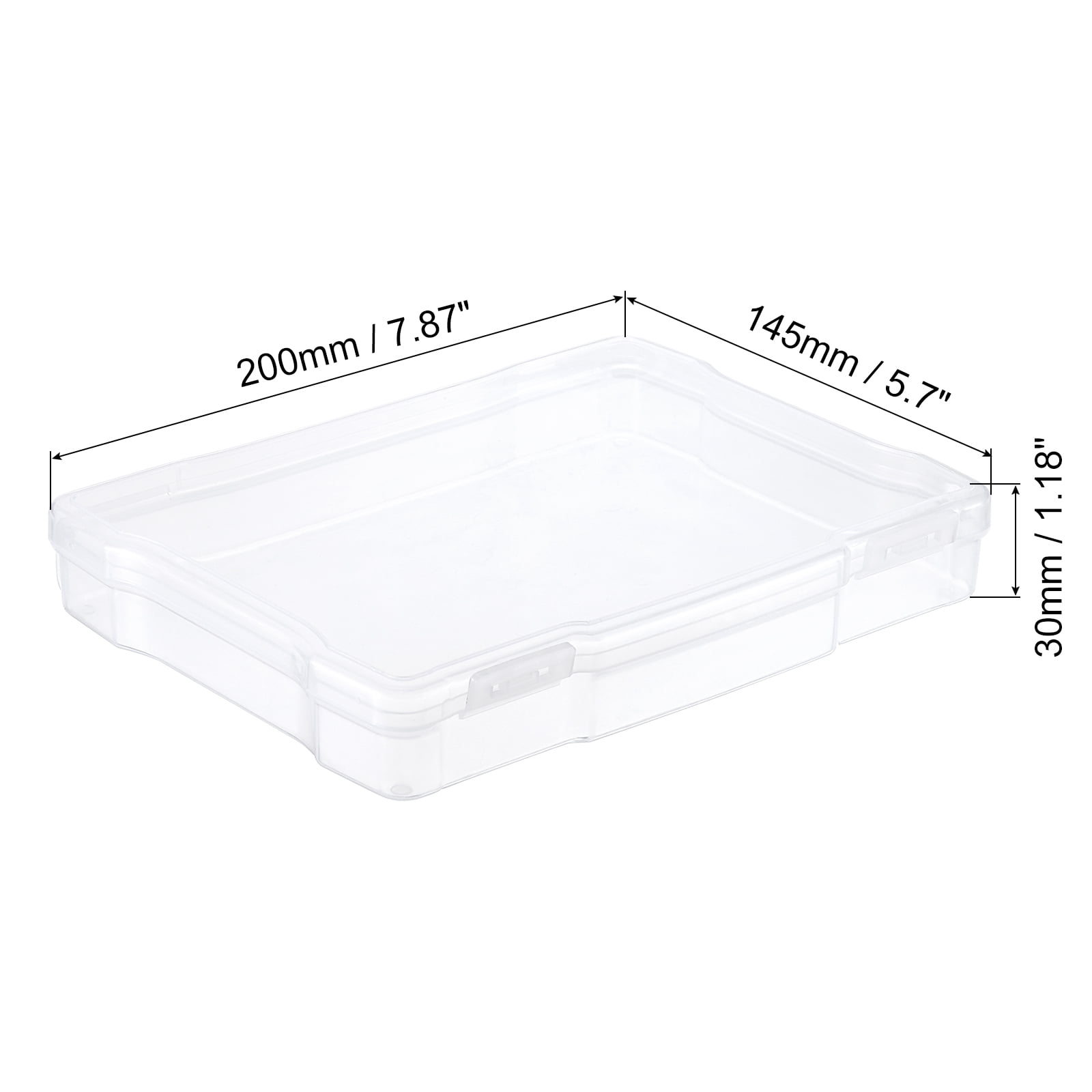 REGALWOVEN Photo Storage Box Photo Boxes Storage Organizer Cases Container Clear
