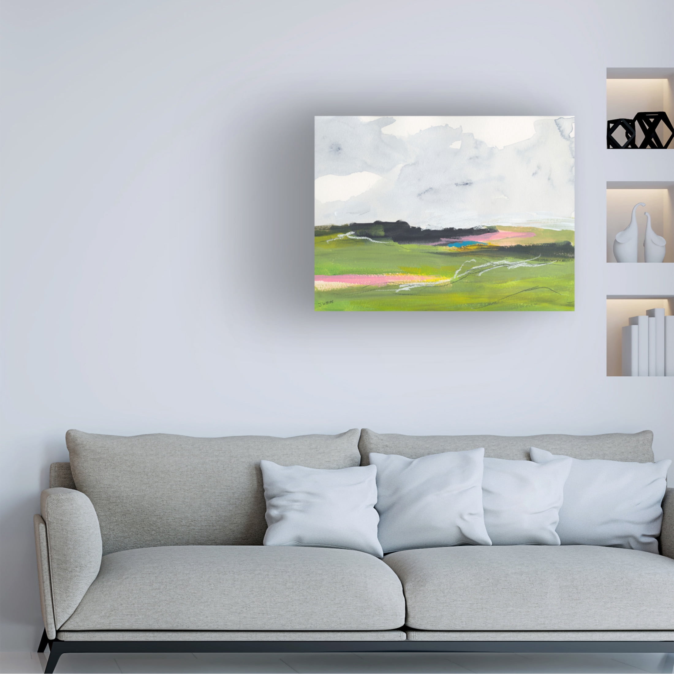 Canvas Wall Art - Jan Weiss 'Waiting For Spring 1' Wall Art for Living Room, Bedroom, or Office Décor by Trademark Fine Art - 19 x 14 Inches