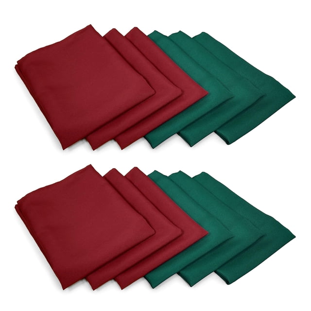 Servilletas navideñas de tela TableLinensForLess, paquete de 12 unidades, 51 x 51 cm
