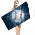thumbnail image 2 of Microfiber Baseball Beach Towel-30 x60 Large Beach Towel Blue Cool Quick Fast Dry Absorbent Lightweight Sand Free Bath Towels (LAN,30"x60"), 2 of 14