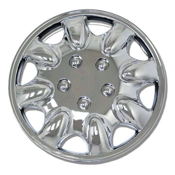 Set of 4 Chrome Finish Hubcaps 15" WSC022C15 Hub Caps Wheel Skin