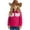 Hot Pink, variant on Kids Cardigan with Button Long Sleeve Collared Fringe Tee Western Cowgirl Tops 5-14 Years
