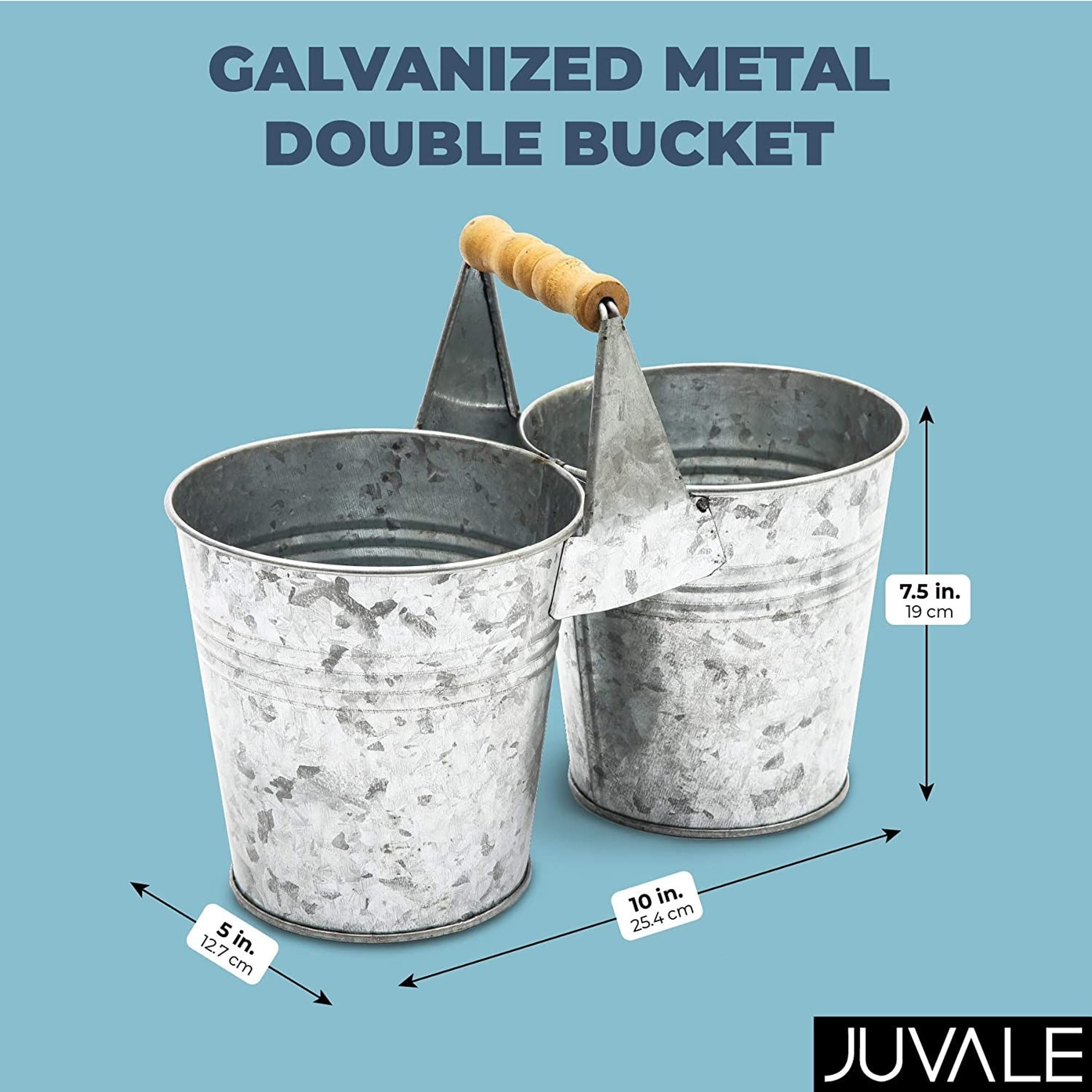 Black Metal Bucket (Multiple Sizes)  Cleaning buckets, Metal bucket,  Utility room storage