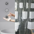 thumbnail image 4 of Hvmvliv Shower Curtain (70x70in) Translucent Pockets Shower Curtain Multi-Purpose Bathroom Storage Water-Proof Pocket Shower Curtains Bathroom Accessories Clear, 4 of 9