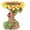 Sunflower, variant on ZephyrZing Bird Bath for Outdoor Decor,Polyresin Sunflower Bird Bath Feeder Brown Pedestal Handmade Gifts for Outdoor Home Garden Backyard Decorations (Dog)