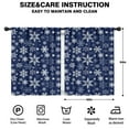 thumbnail image 2 of Blackout Kids Curtains,Dark Blue Christmas Snowflake Pattern Childrens Insulated Curtains Set Of 2,Bedroom Essentials,Toddler Room Decor 42"x54", 2 of 5