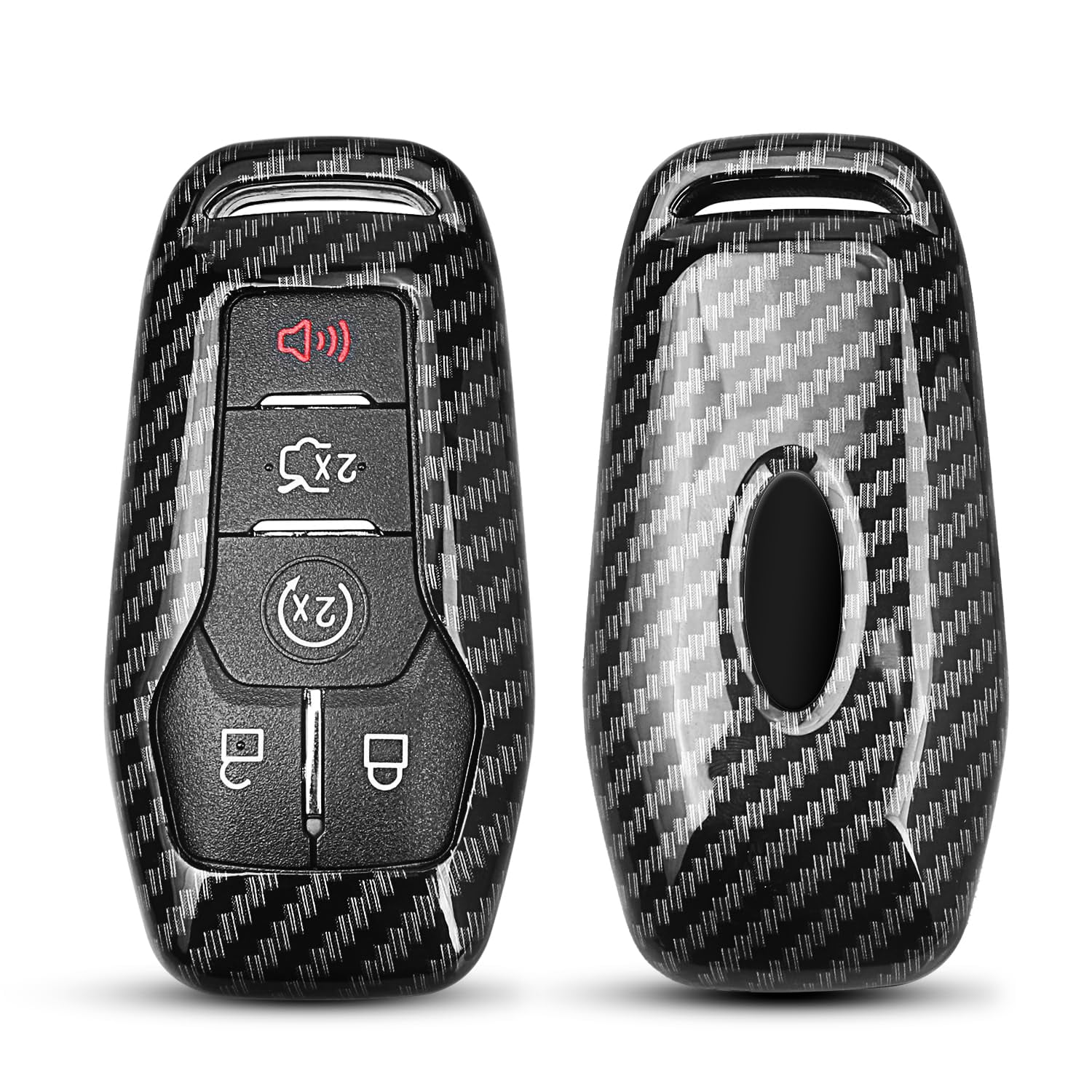 for Ford Key fob Cover,TPU Car Key Case Protector with Keychain Compatible with Ford Fusion F-150 Edge Explorer Mustang Lincoln MKZ MKC 2/3/4/5 Buttons Smart Key