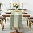 thumbnail image 2 of Table Runners 72 Inches Long for Home Decor, Boho Farmhouse Spring Table Runner, Burlap Linen Style Rustic Dining Table Decor Long, 13x72 Inches, 2 of 5