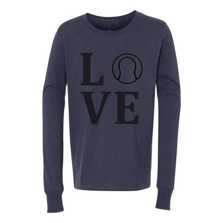 - Love Tennis Sports Jersey Youth Long Sleeve T-Shirt