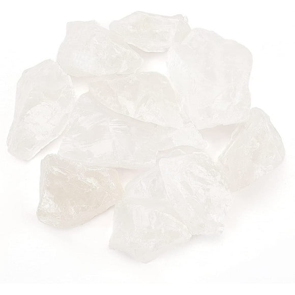 Pure White Raw Natural Rock Crystal Quartz Stone, Rough Clear Quartz Crystal Stone, Natural Clear Quartz Points Stones, Raw Crystal Collection Natural Rock Crystal Quartz Stone