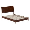 thumbnail image 2 of AFI Valencia Full Solid Wood Low Profile Sleigh Platform Bed, Walnut, 2 of 12