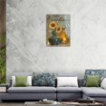 thumbnail image 6 of Sunflower Wall Art Vintage Sunflower Pictures Wall Decor Retro Sunflower Painting Just Breathe Canvas Prints Modern Home Artwork Framed Decor for Bathroom Bedroom Living Room 12"x16", 6 of 6