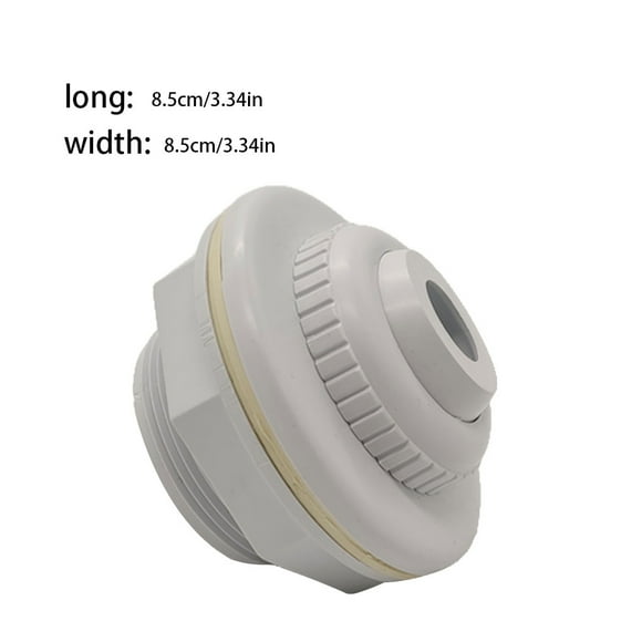Practical Backwater Port Wear-resistant Return Professional Practical Backwater Jet Water Outlet Removable Pool Wall Nozzle High Strength with Threaded Tape