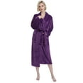 thumbnail image 4 of Enwphrey Purple Women Robe Soft Cozy Warm Bathrobe Ladies Long Fleece Plush Comfy Spa Housecoat Lightweight Robe for Women (L-XL, Purple), 4 of 9