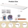 thumbnail image 2 of LA QUEENIE Monitor Stand Riser,Wood & Acrylic Computer Monitor Stand with LED Light,Desk Accessories Desktop Organizer Stand for Computer,Laptop,Printer,PC & TV Screen Riser, 2 of 6