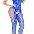 thumbnail image 4 of Women's Sexy Mesh BodyStocking Fishnet Lingerie Bodysuits One Piece Jumpsuit Underwear Teddy Nightwear, 4 of 6