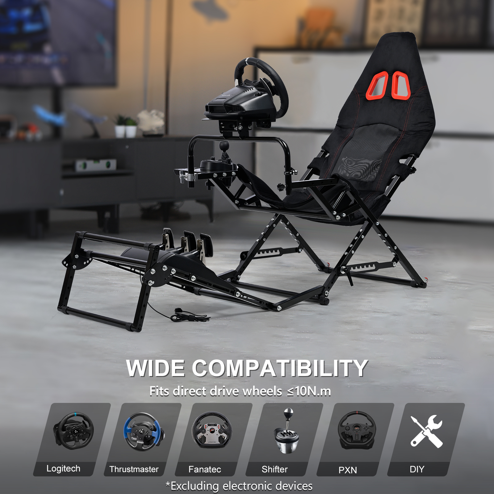 Marada Foldable Racing Sim Marada Foldable Racing Simulator Cockpit Wheel Stand Philippines | Ubuy