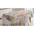 thumbnail image 1 of Ambesonne Paisley Tablecloth Rectangular Table Cover, Colored Pattern Flower, 60"x90", Multicolor, 1 of 3