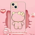 thumbnail image 5 of Plating Hello Kitty Case for Xiaomi Redmi Note 12 Turbo 12S 11 Pro 11s 10s 10 9 8 9s 12C 13C A1 K50 K60 Ultra Holder Stand Cover, 5 of 5