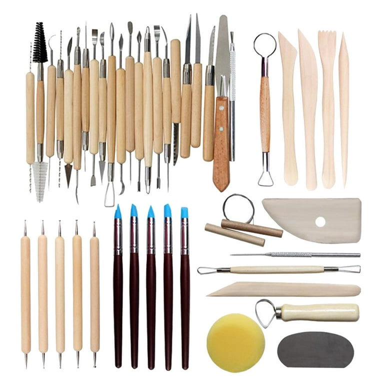 Polymer Clay Tools Set for Modeling Sculpting Carving Tool Kit - 45 Pieces  