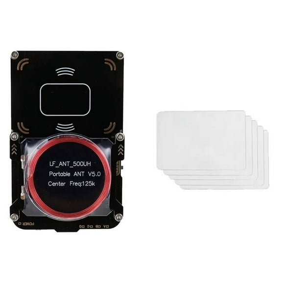 Proxmark3 RFID Card Reader 5XCUID Card IC/ID Key Writer RFID Duplicator NFC 5.0 Smart Chip Copier Programmer Kit,1 x RFID Card Reader Kit,Black