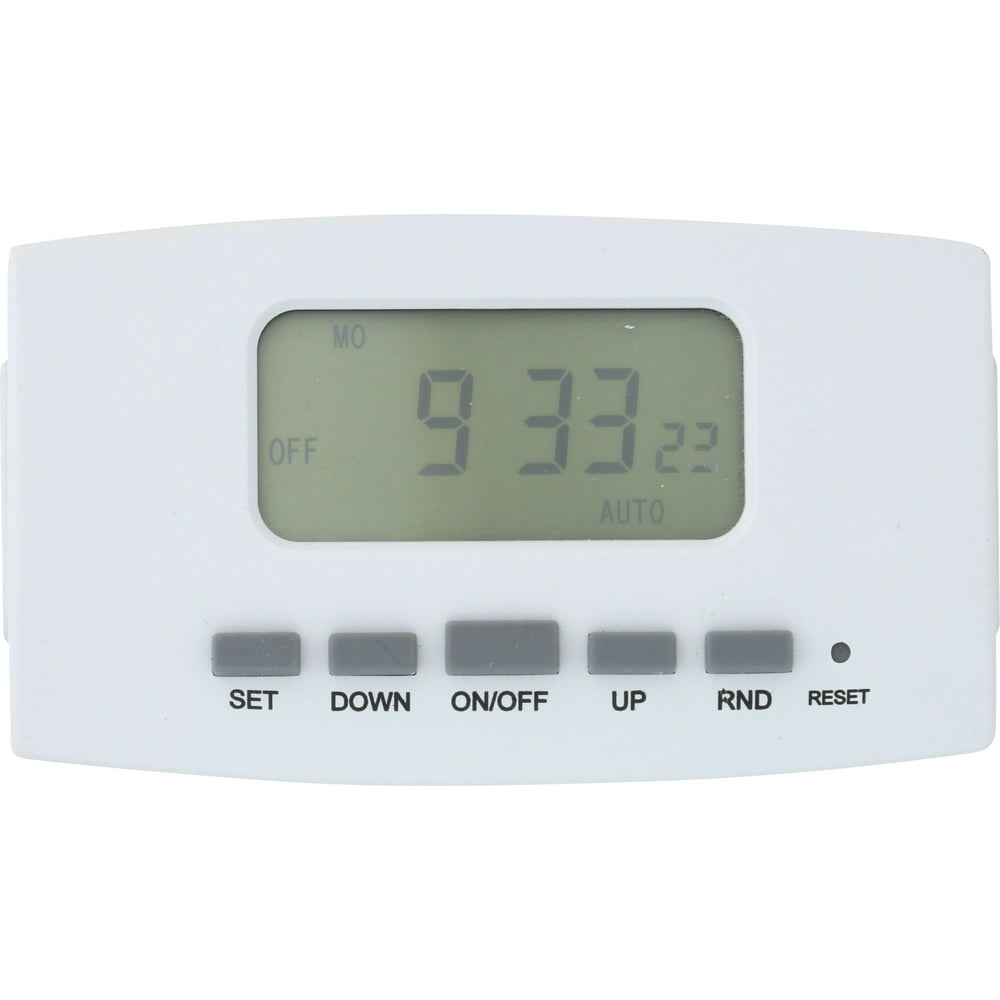 Westek TE402WHB Weekly Digital Bar Timer, Duel Outlet, White Walmart