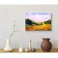 thumbnail image 3 of wall26 Canvas Print Wall Art Watercolor Green, Red &amp; Yellow Mountain Meadow Nature Wilderness Illustrations Modern Art Rustic Scenic Colorful Multicolor for Living Room, Bedroom, Office - 12&quot, 3 of 5