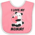 thumbnail image 3 of Inktastic I Love My Mommy with Panda Illustration Boys or Girls Baby Bib, 3 of 4