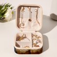 thumbnail image 6 of Thanksgiving Turkey Travel Portable Square Jewelry Box Earring Organizer Necklace Holder Bracelet Holder Display Case Decorative Box Jewelry, 6 of 6