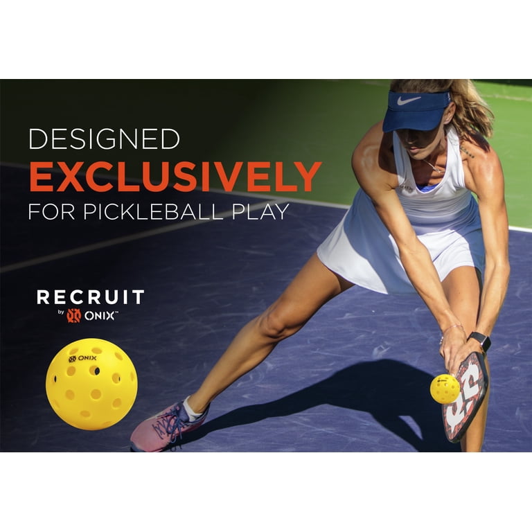 Onix Recruit Pure Outdoor Pickleballs, 3-Pack Yellow photo 7