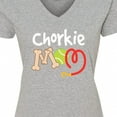 thumbnail image 4 of Inktastic Chorkie Mom Chihuahua Yorkie Women's V-Neck T-Shirt, 4 of 5