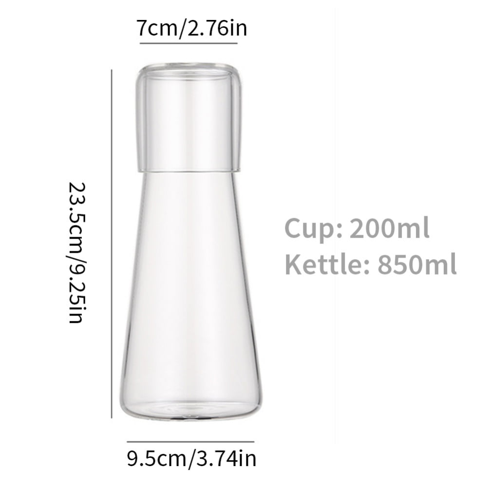 Clear Glass Bedside Carafe And Cup Set - World Market