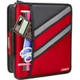 thumbnail image 5 of Case-it Z-Binder Two-in-One 1.5-Inch D-Ring Zipper Binders, Red, 5 of 8