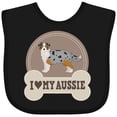 thumbnail image 3 of Inktastic Australian Shepherd Toy Aussie Boys or Girls Baby Bib, 3 of 4