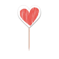 thumbnail image 1 of Heart Graffiti Valentine's Day Toothpick Flags Heart Lable Cupcake Picks, 1 of 3