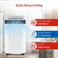 thumbnail image 4 of 10000 BTU Portable AC Unit for Rooms up to 450 Sq Ft, 3-in-1 Air Conditioner, Dehumidifier & Fan, Ultra-Quiet Sleep Mode, Self-Evaporating Cooling with Remote & Window Kit Included, 4 of 8